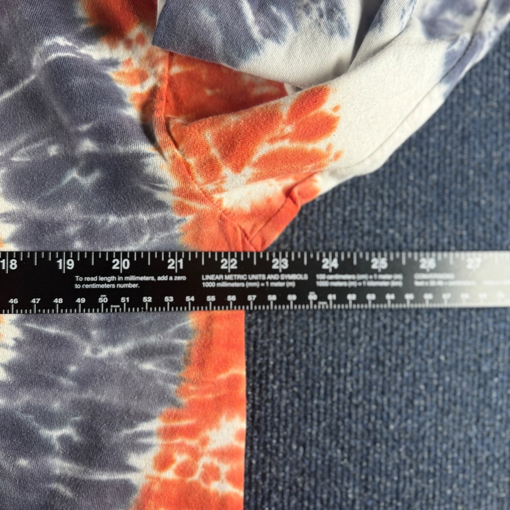 Chicago Bears Fruit of the Loom Tie Dye Long Sleeve Shirt Mens XL Orange Blue - Picture 4 of 5